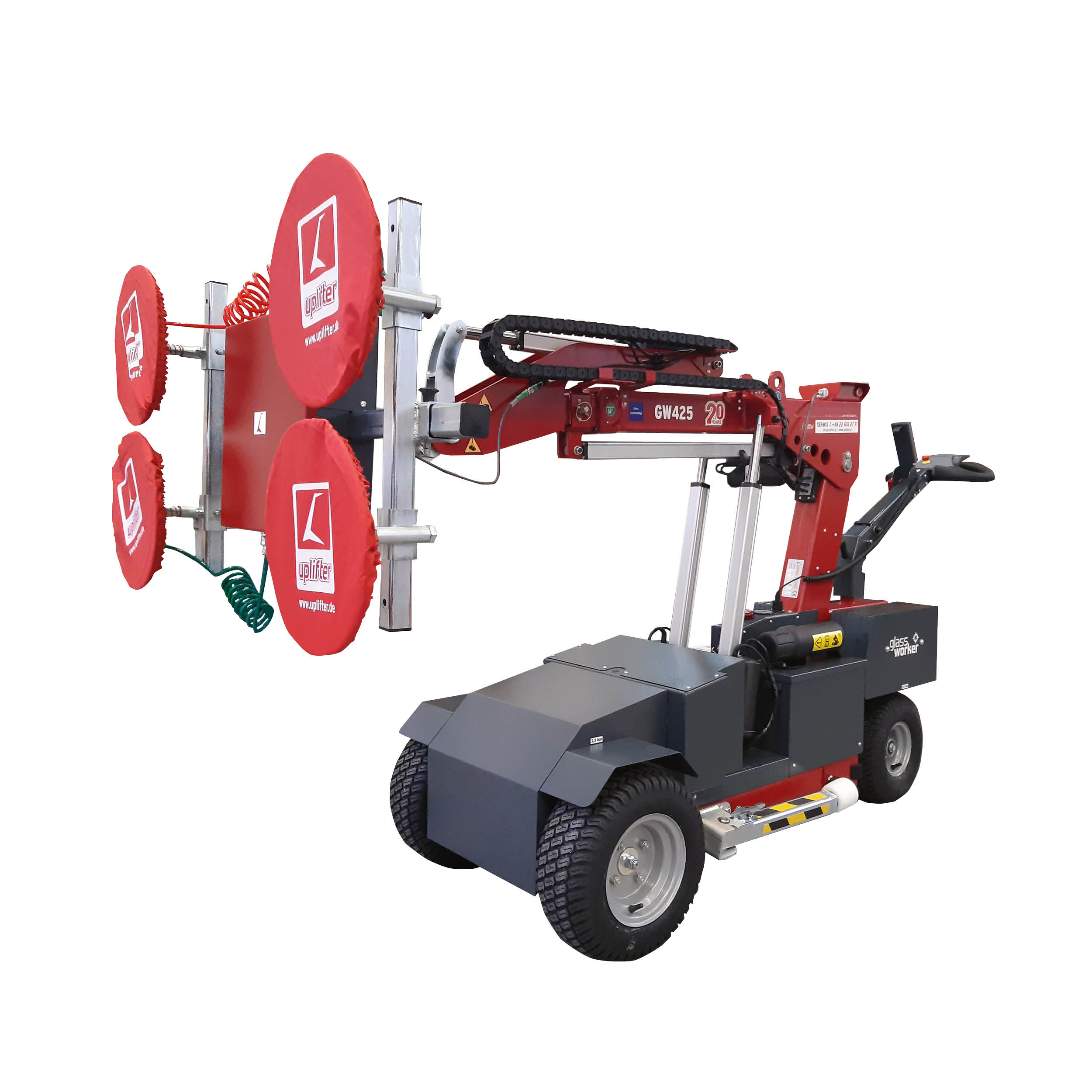 Glasworker GW425 mit Vakuumkreuz + Luftbereifung